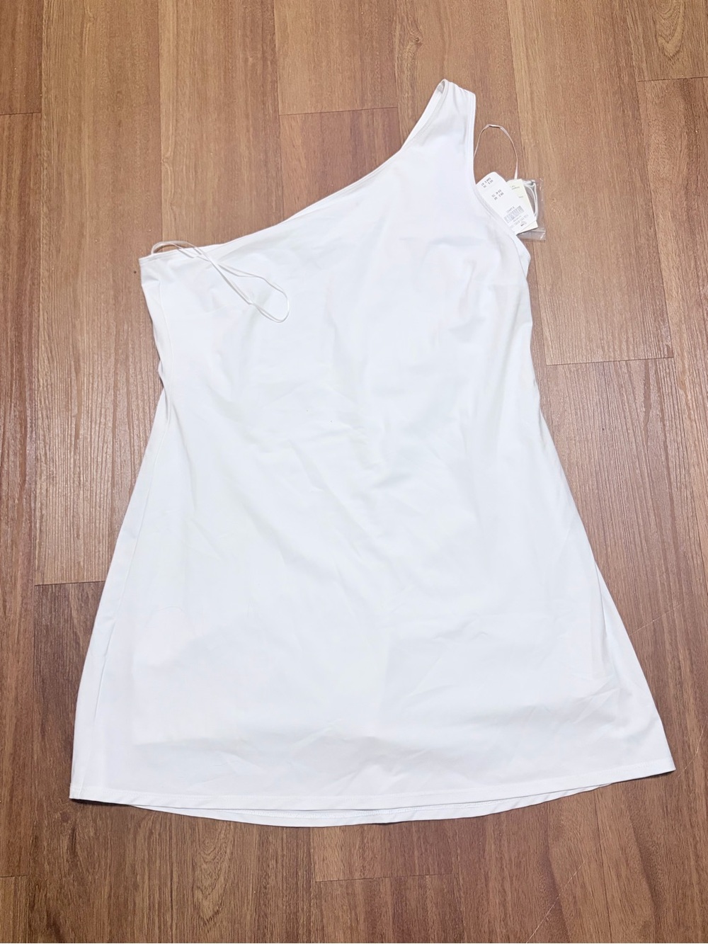 Abercrombie & Fitch One Shoulder Travel Athletic Dress Women's Size XL NWT White